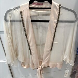 Beaded and Sheer Cardigan
